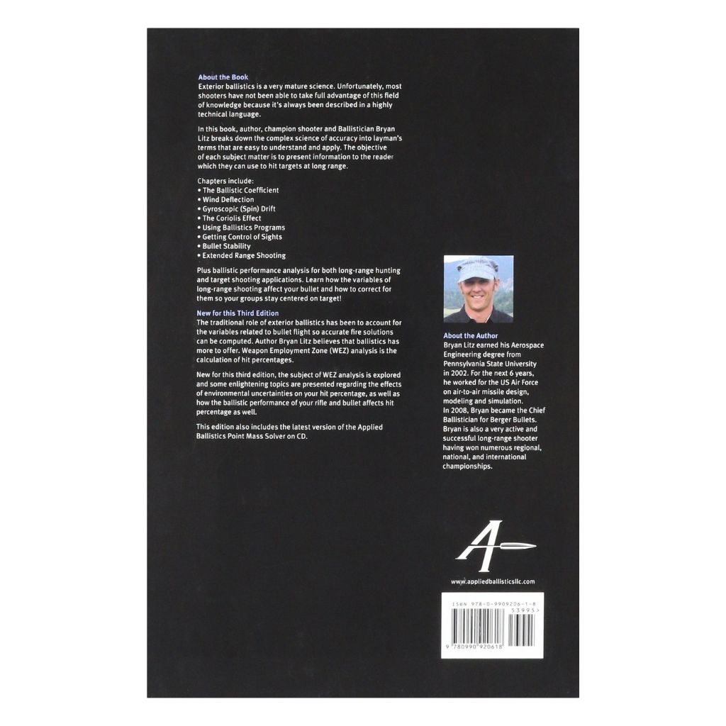 Applied Ballistics Book for Long Range Shooting By Bryan Litz - 3nd Edition