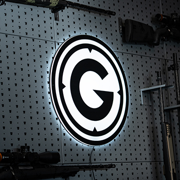 Gunwerks "G" 23" LED Wall Sign - White