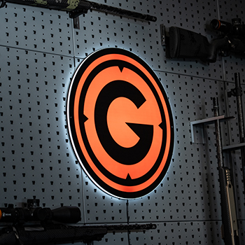 Gunwerks "G" 23" LED Wall Sign - Orange