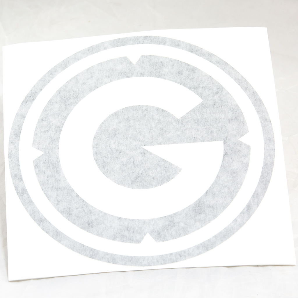 [PT-K2002] Gunwerks 7" Grey "G" Vehicle Decal