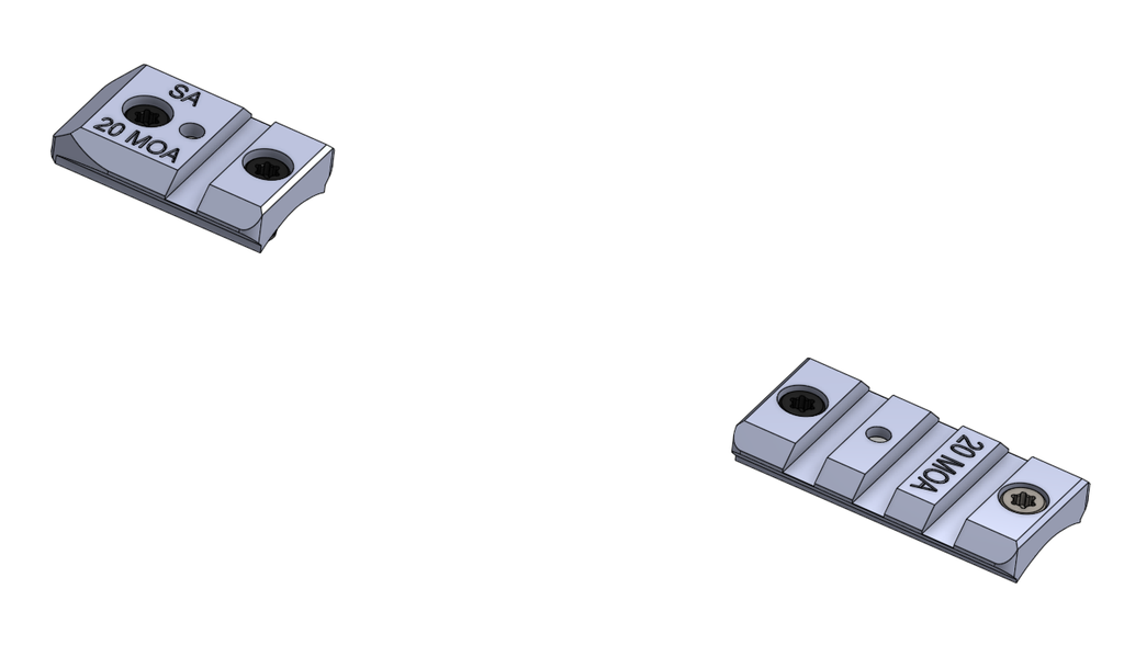 20 MOA Scope Bases For Gunwerks Actions